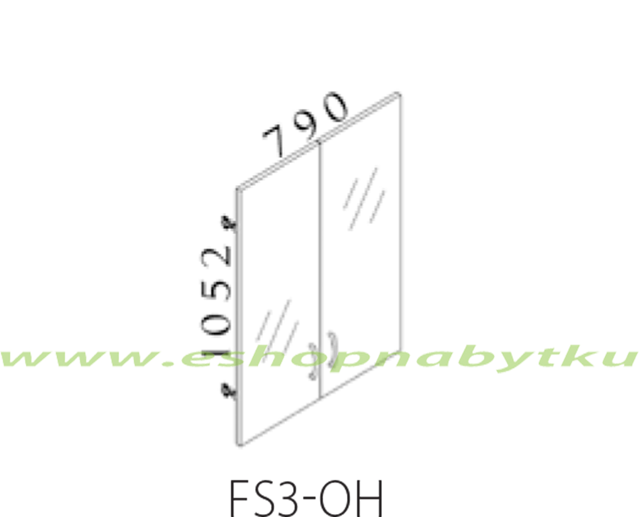 Presklenné dvere FS3-OH VISIO 105