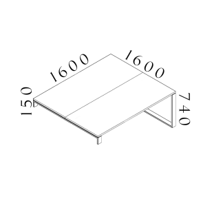 Kancelársky stôl nadstavný CREATOR 160