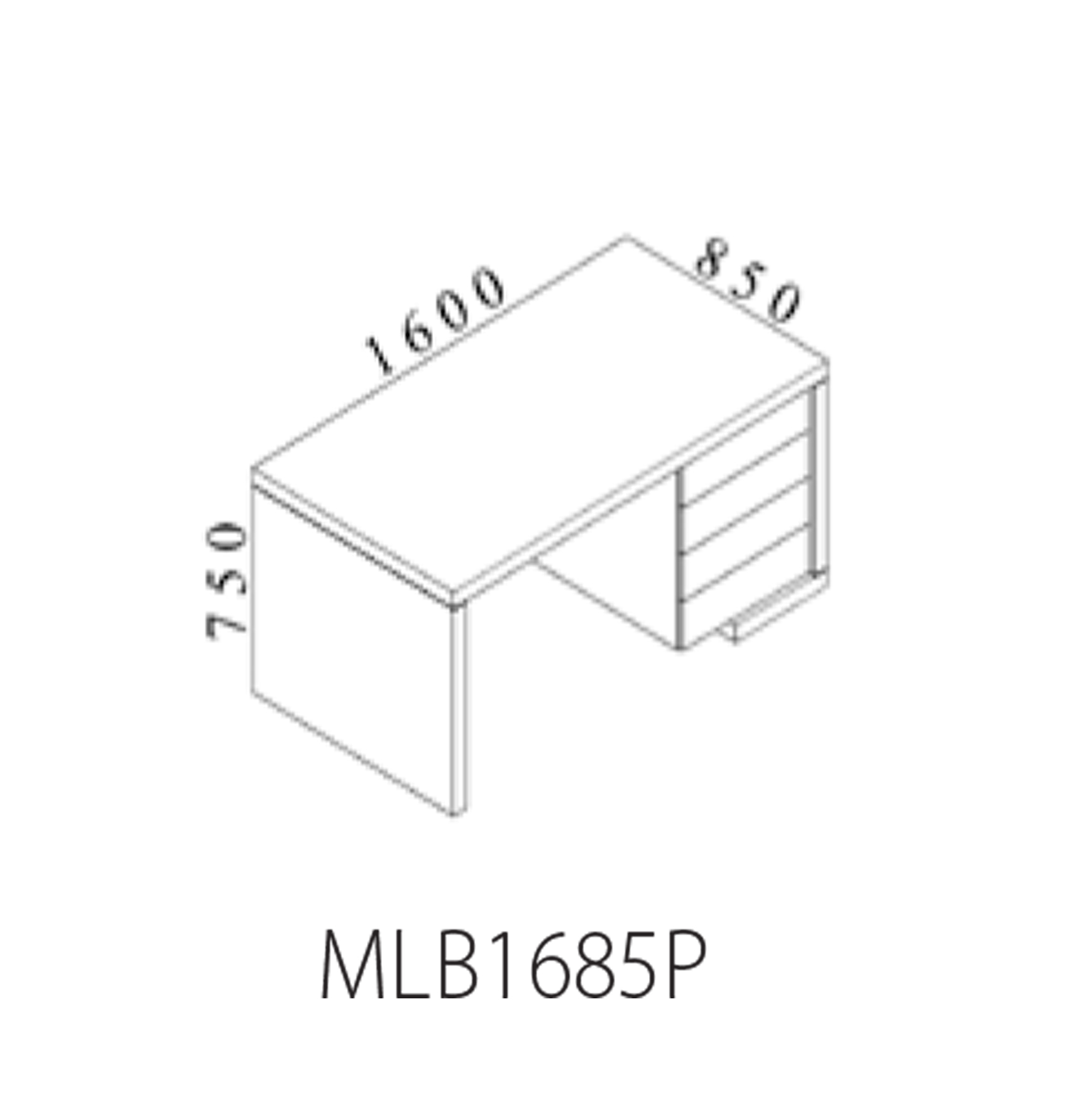 Kancelársky stôl LINEART 160